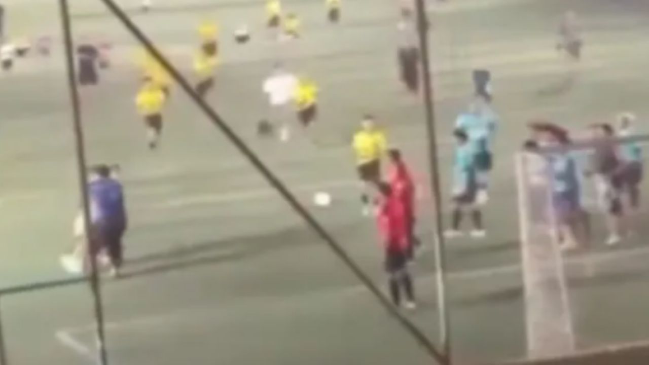 Un árbitro le pegó una trompada a un hincha que festejaba el gol