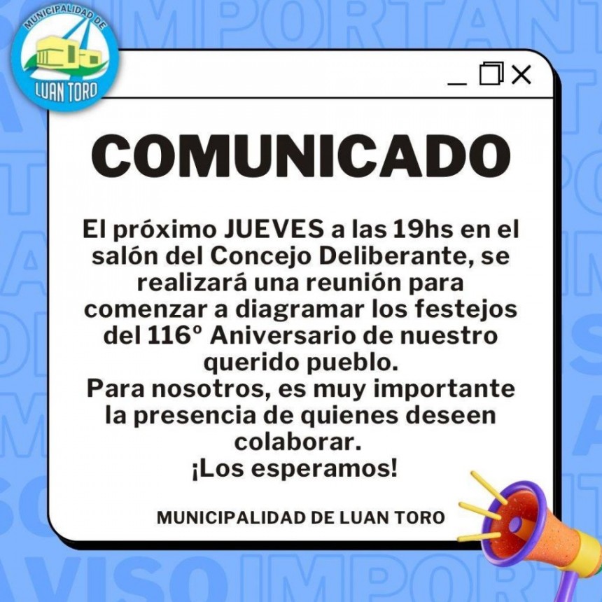 Luan Toro comienza los preparativos para su Aniversario 