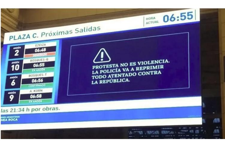 Gobierno nacional amenaza que va a reprimir en los carteles de transporte p&uacute;blico