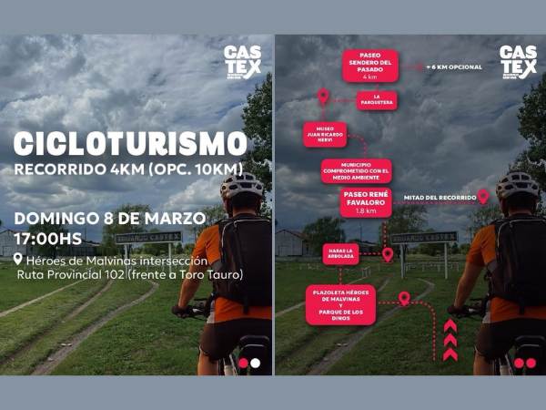 La Pampa: Municipio inaugura este domingo un circuito de Bici cicloturismo