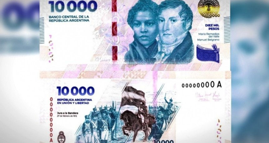 Actualidad Nacional:El Banco Central puso en circulaci&oacute;n los nuevos billetes de 10.000 pesos