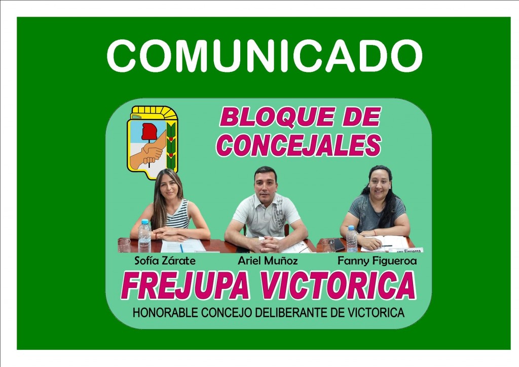 La Pampa: COMUNICADO OFICIAL DEL BLOQUE FREJUPA VICTORICA