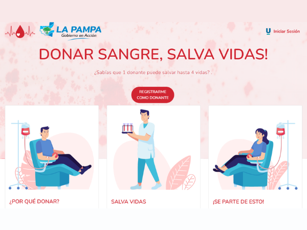 La Pampa:La provincia presentó un portal web para registrarse como donante de sangre