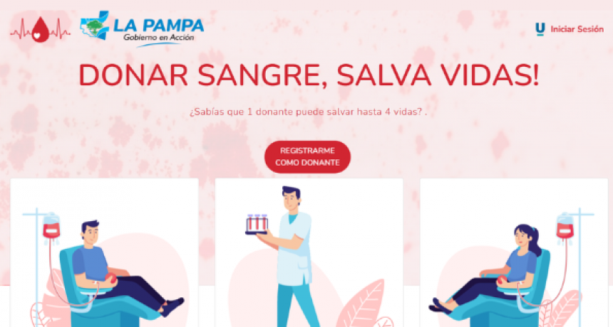 La Pampa:La provincia present&oacute; un portal web para registrarse como donante de sangre