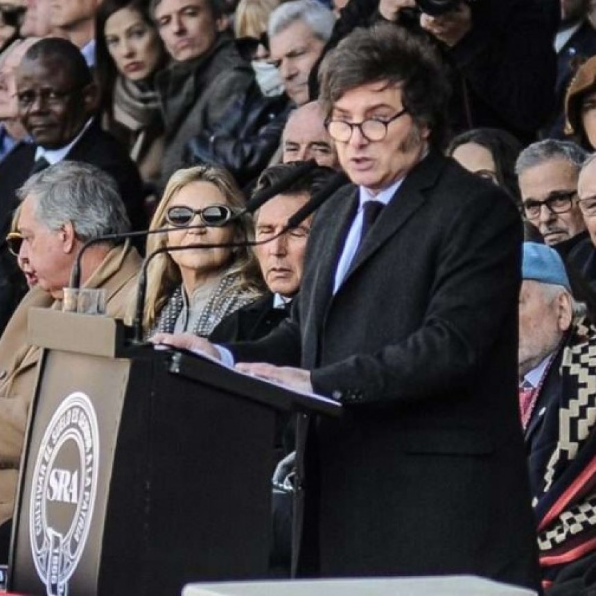Milei anunciar&iacute;a en la Rural un "Bono" para devolverle al sector el 50% de las retenciones