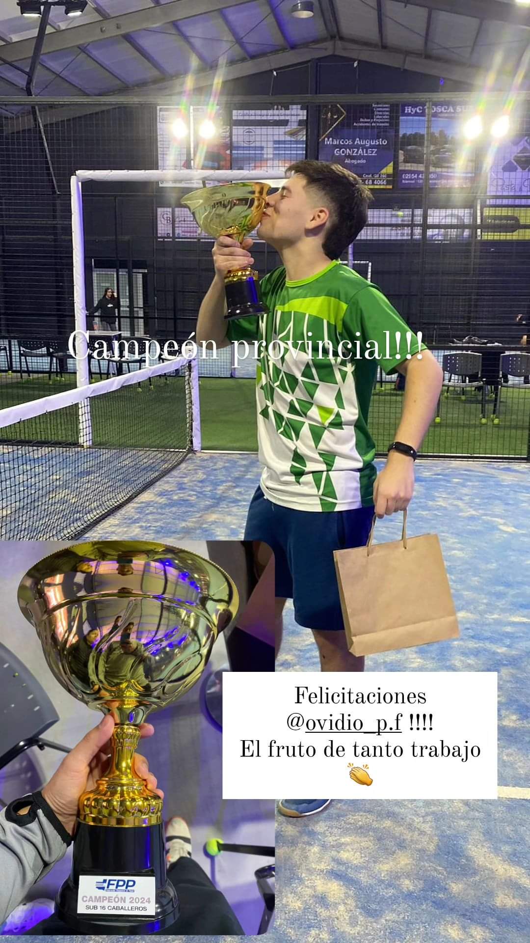 La Pampa: Ovidio P&eacute;rez Ferreyra Campe&oacute;n provincial en Padel 