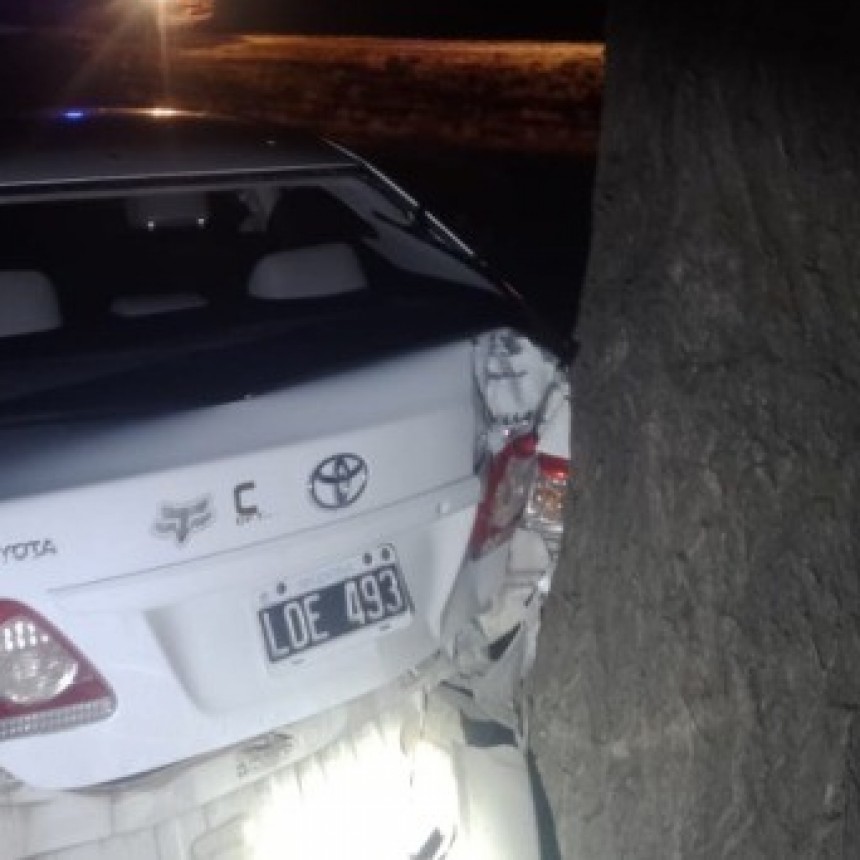 La Pampa:se despistaron y terminaron chocando contra un &aacute;rbol en la "curva de los pinos" en la Ruta 35