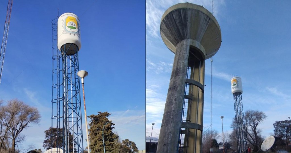 La Pampa: Instalaron un tanque de agua de 15 mil litros en Quehué 