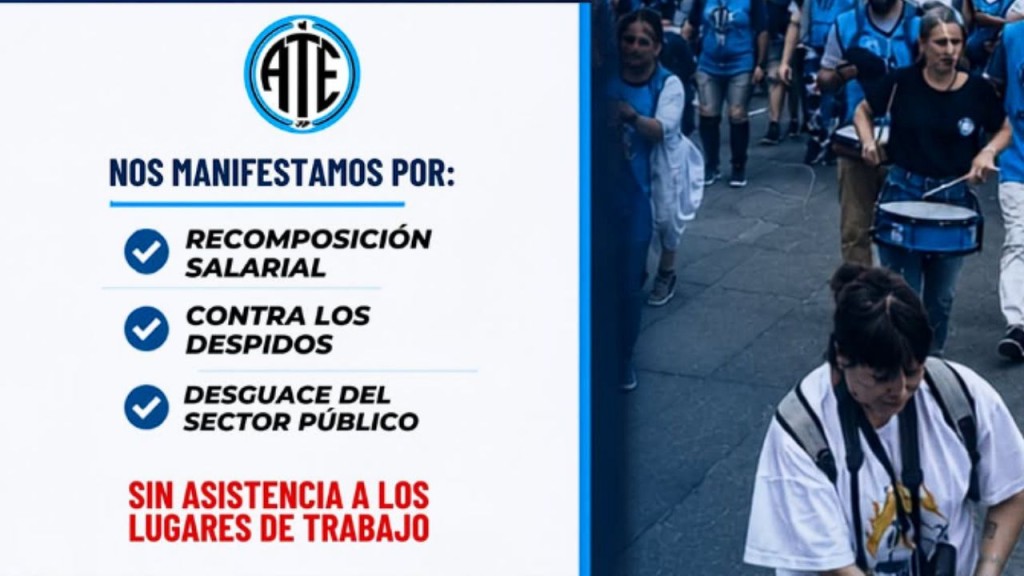 ATE La Pampa confirm&oacute; su adhesi&oacute;n al paro nacional con movilizaci&oacute;n de este lunes
