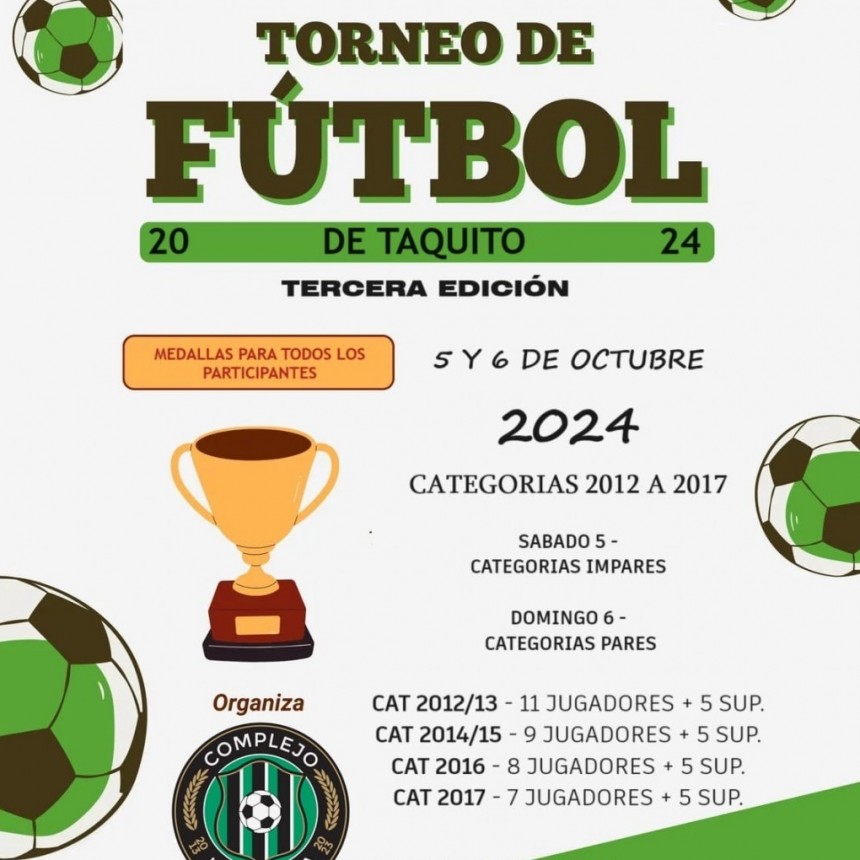 La Pampa: El complejo deportivo La Quinta presenta la tercera edici&oacute;n del torneo "de taquito" futbol infantil en Victorica