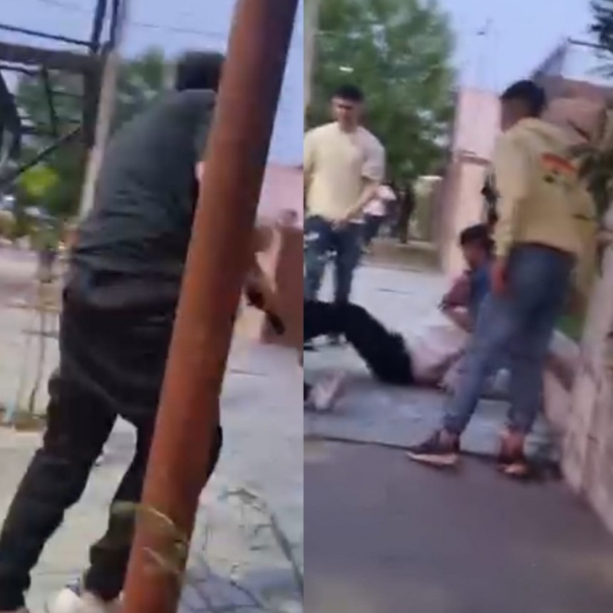La Pampa: Terrible pelea en Parera registrada en video "no quiero matar a nadie"