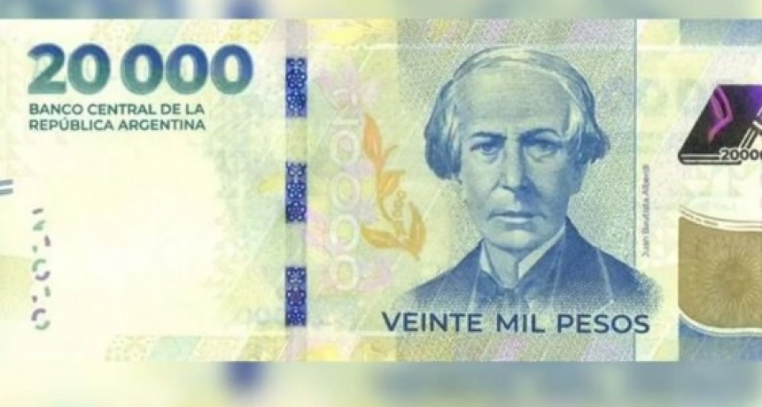 El BCRA puso en circulaci&oacute;n el billete de $20.000