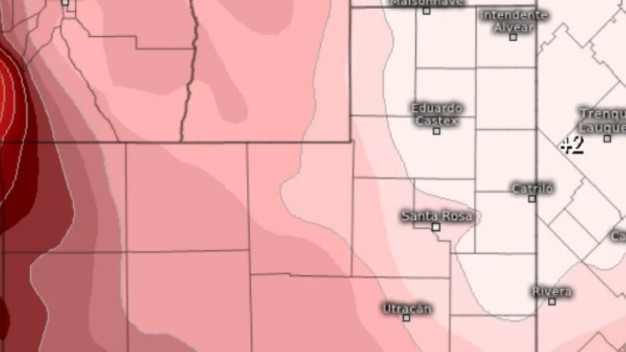 La Pampa:Temperaturas máximas para la provincia